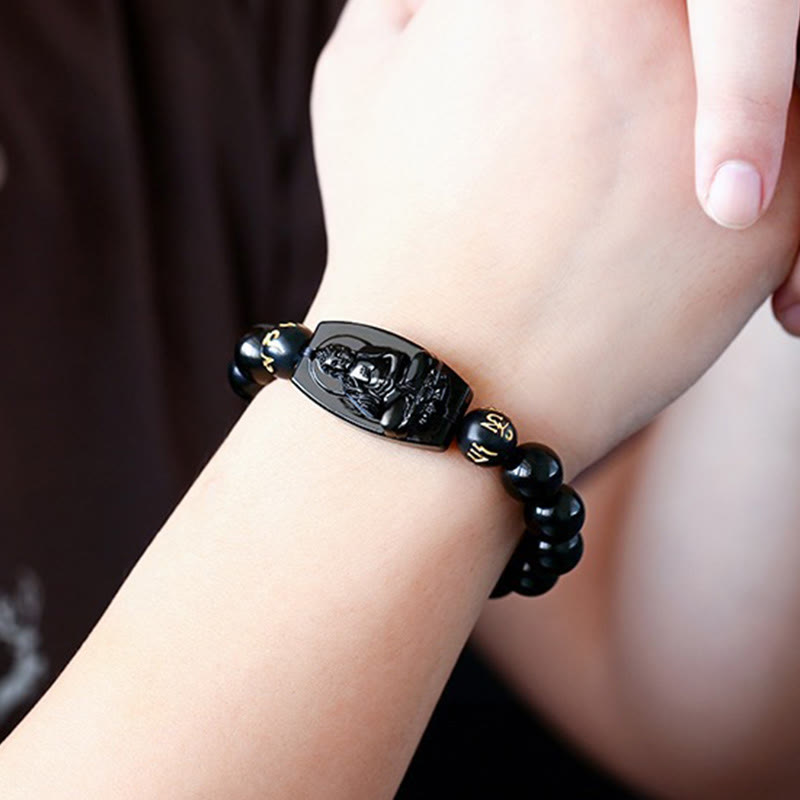 Wear FengShui Chinese Zodiac Obsidian Protection Bracelet