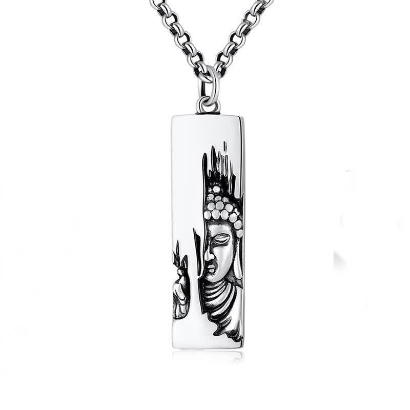 Wear FengShui Tathagata Buddha Strength Protection Amulet Lucky Vintage Style Pendant Necklace
