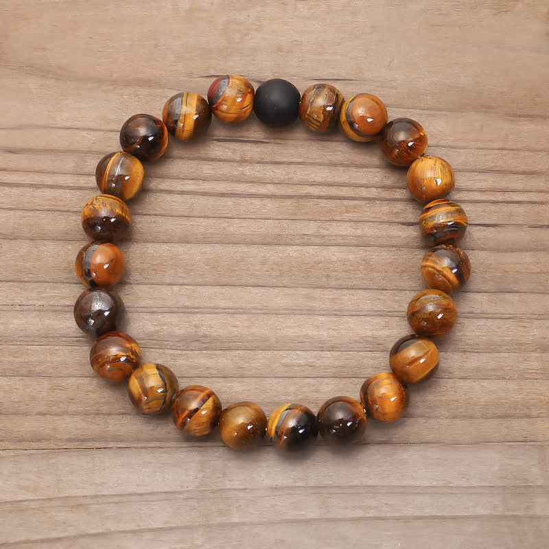 Wear FengShui 108 Beads Mala Tiger Eye Protection Tassel Bracelet