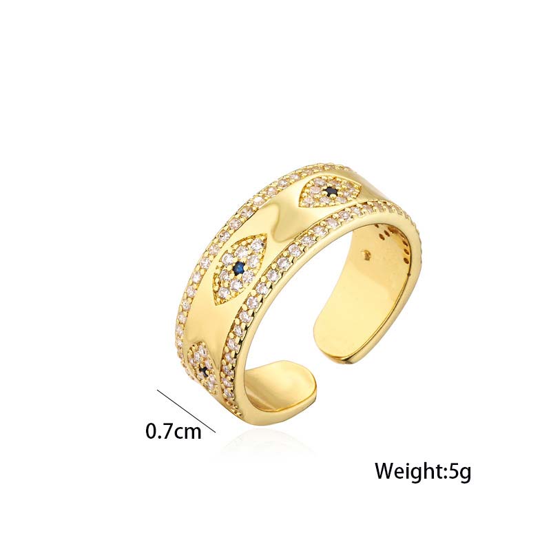 Wear FengShui Evil Eye Luck Blessing Copper Alloy Ring