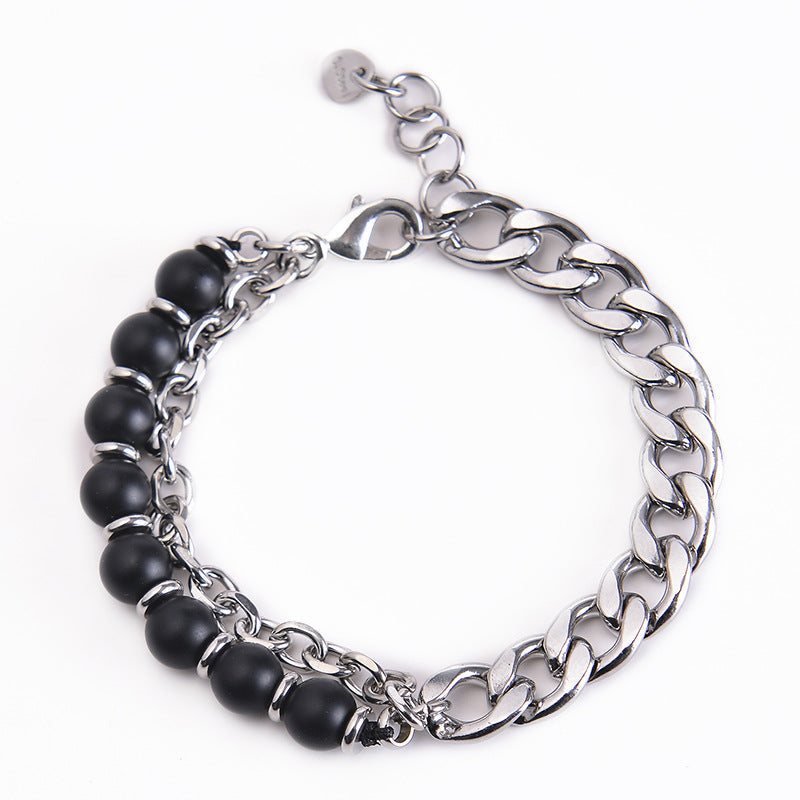 Wear FengShui Tiger Eye Picasso Jasper Frosted Stone Strength Bracelet