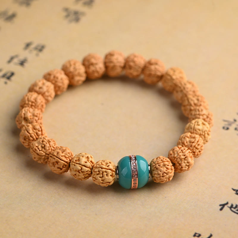Wear FengShui Tibet Rudraksha Bodhi Seed Wealth Auspiciousness Bracelet