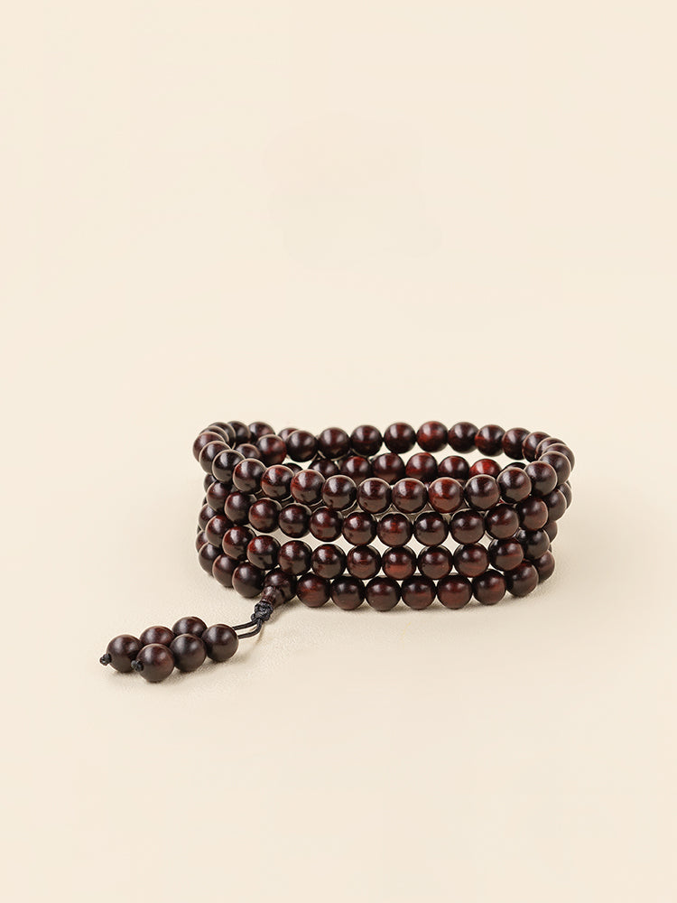 Buddha3bodhi 8mm African Red Sandalwood 108 Bead Mala