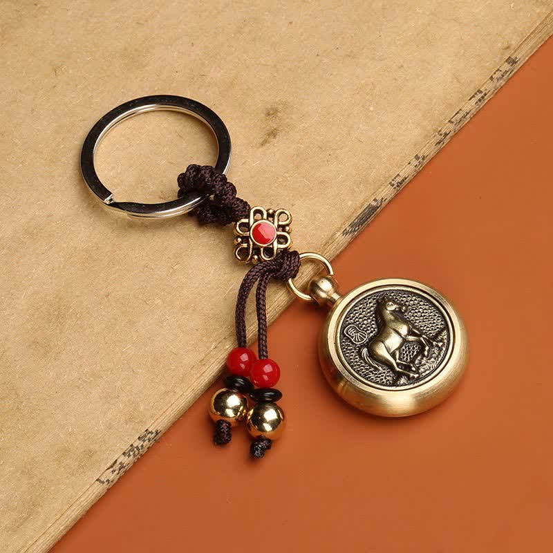 Wear FengShui 12 Chinese Zodiac Blessing Wealth Fortune Keychain