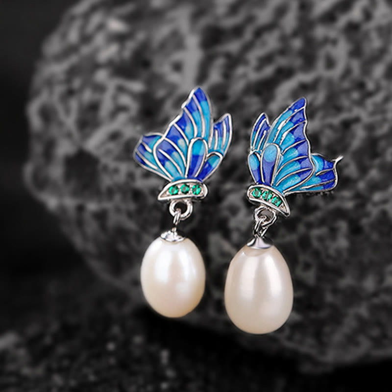 Wear FengShui 925 Sterling Silver Pearl Butterfly Healing Necklace Pendant Earrings Ring