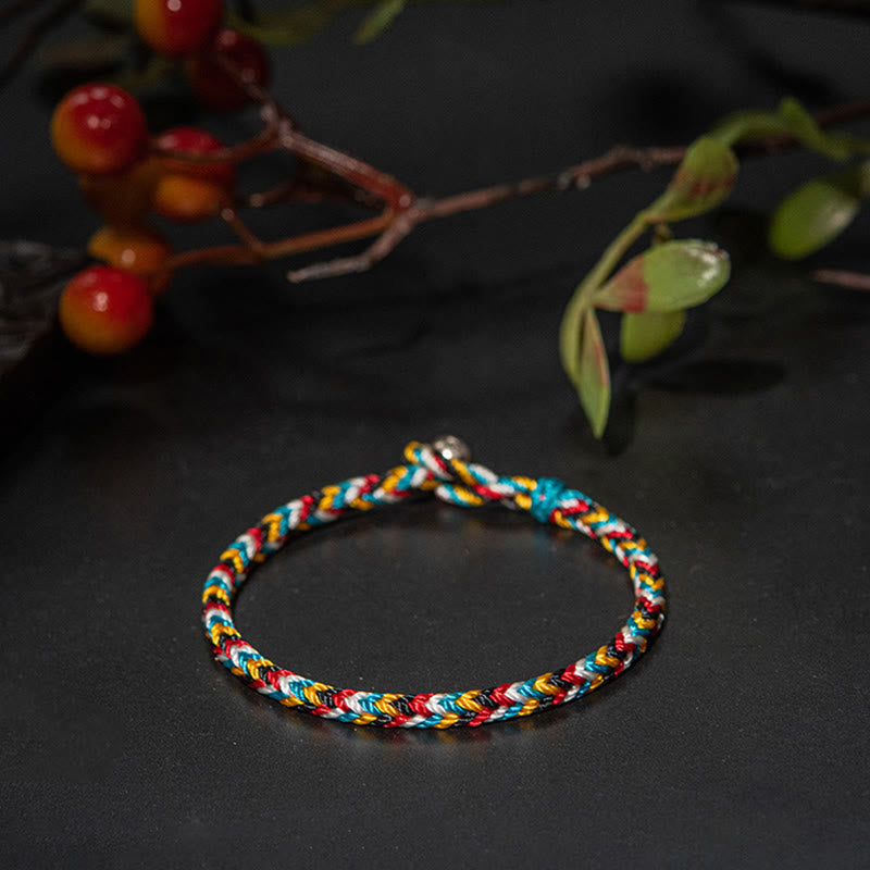 Wear FengShui Tibet Handmade Five Color Thread Protection Braid String Bracelet