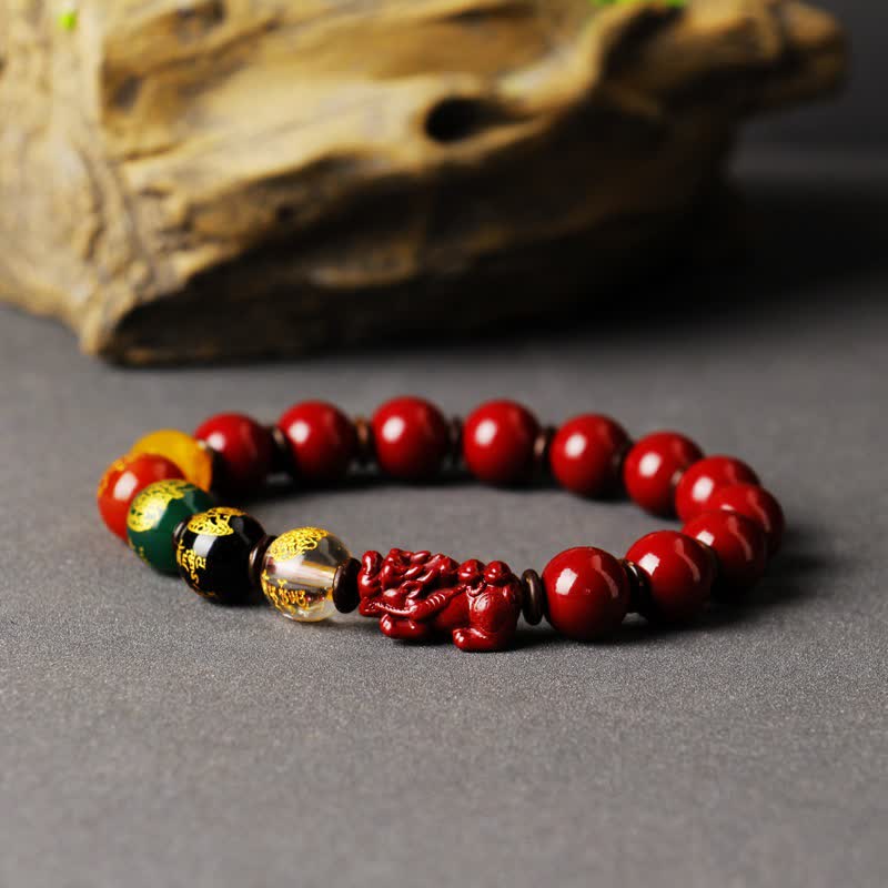 Wear FengShui God Of Wealth Cinnabar PiXiu Blessing Bracelet
