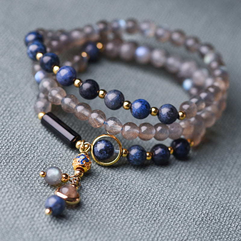 Wear FengShui Moonstone Lazurite Calm Healing Positive Bracelet