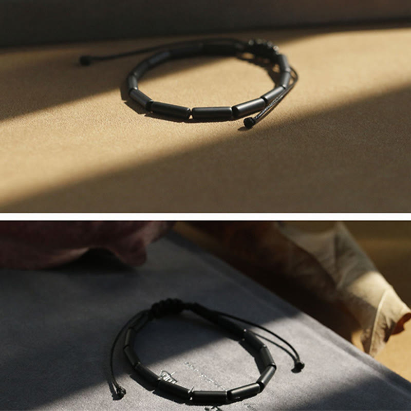 Wear FengShui Black Onyx Bead Support Protection Bracelet