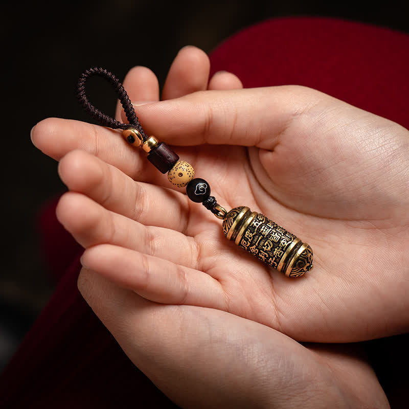 Wear FengShui Heart Sutra Copper Key Chain