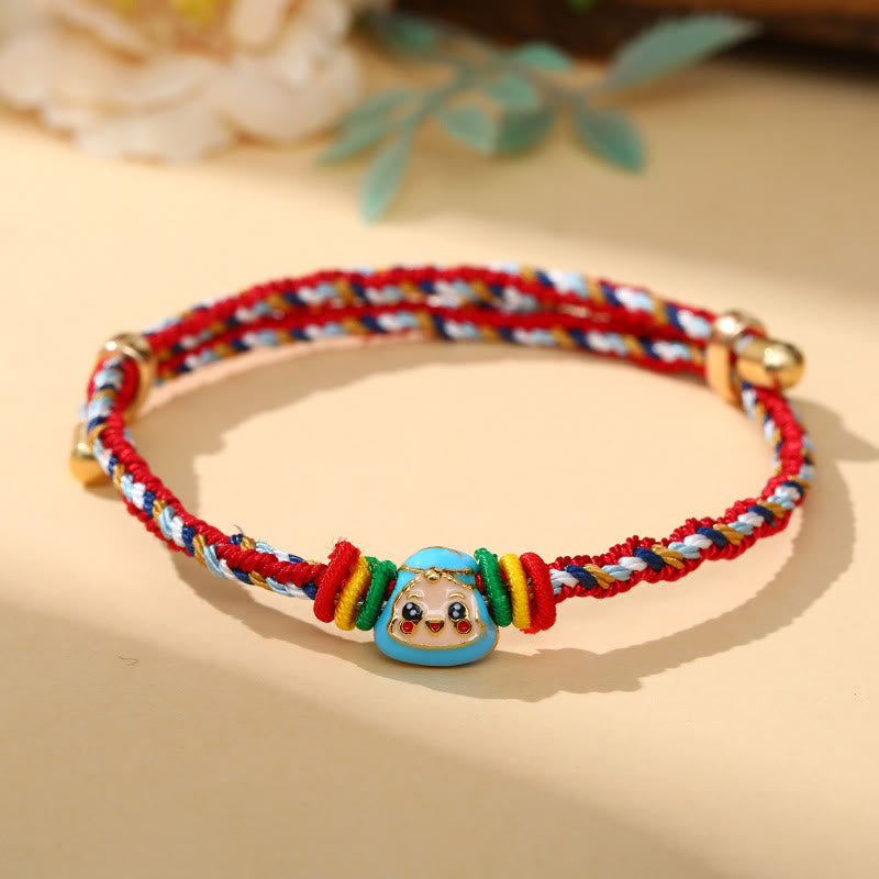 Wear FengShui Colorful Rope Zongzi Pattern Luck Handmade Child Adult Bracelet