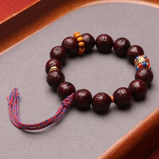 Wear FengShui Bodhi Seed Bead Peace Calm Tassel Bracelet