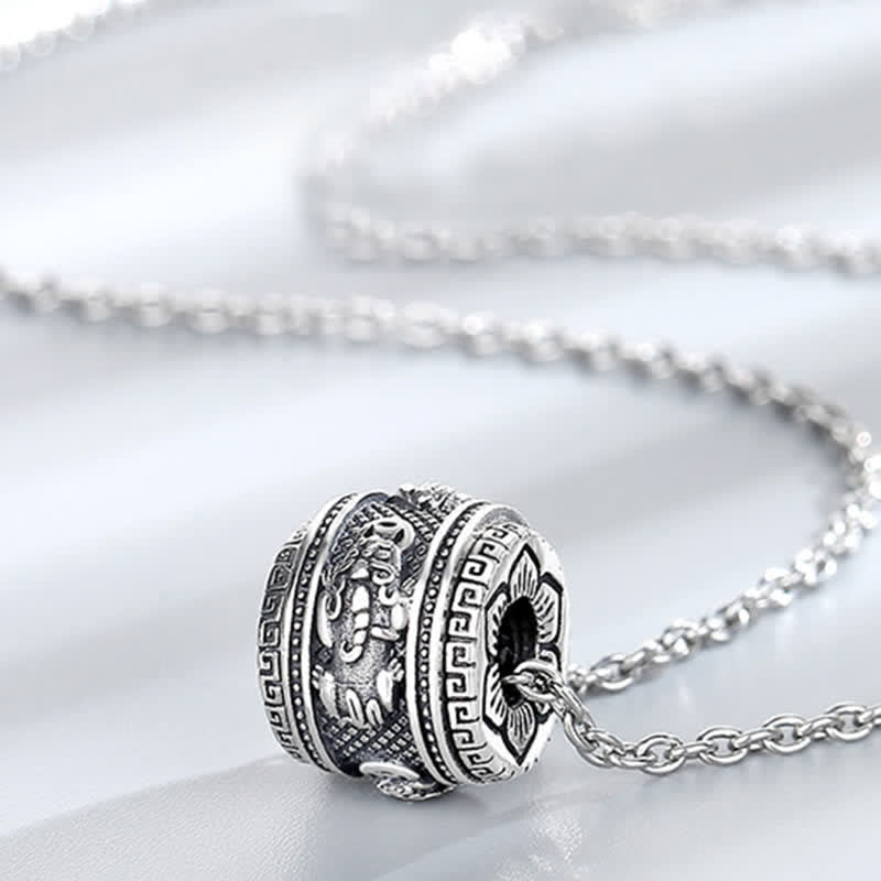Wear FengShui PiXiu Luck Wealth Rotatable Necklace Pendant