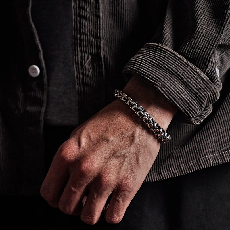 Wear FengShui Retro Dragon Scale Pattern Success Strength Bracelet