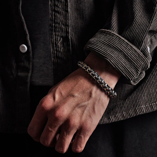 Wear FengShui Retro Dragon Scale Pattern Success Strength Bracelet
