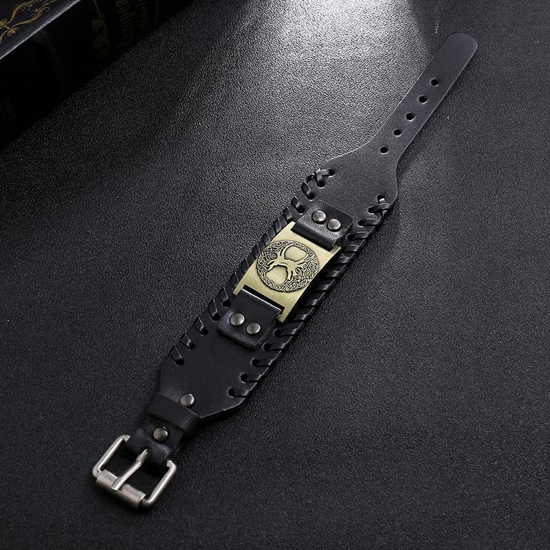 Wear FengShui Lucky Tree Of Life Balance Leather Bracelet