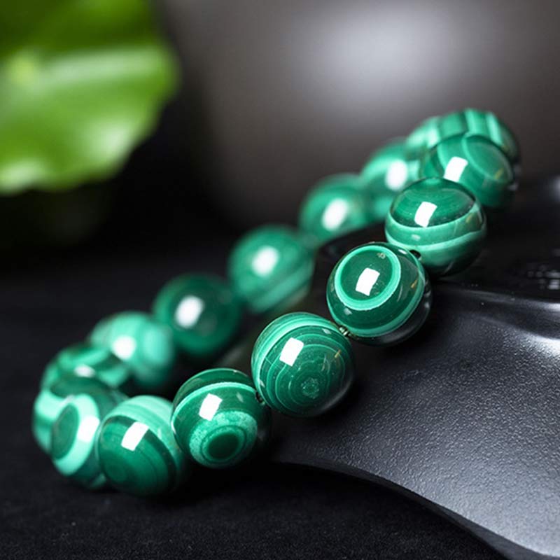Wear FengShui Natural Malachite Protection Calmness Bracelet