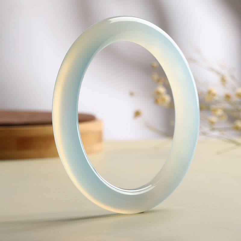 Wear FengShui Natural Aquamarine Blessing Serenity Bangle Bracelet