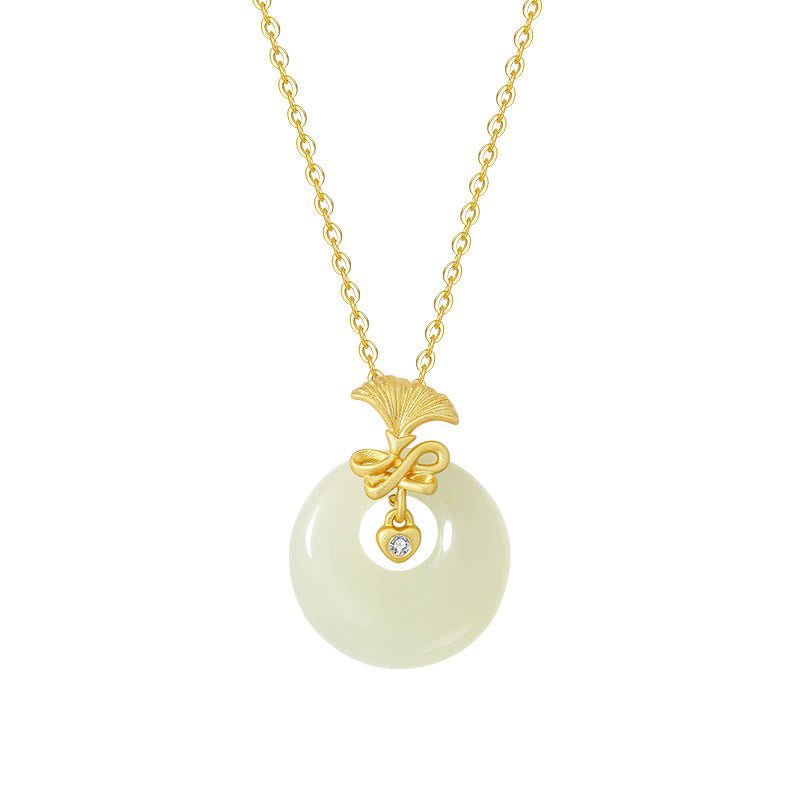 Wear FengShui 925 Sterling Silver Natural Hetian Jade Carnation Flower Prosperity Necklace Pendant