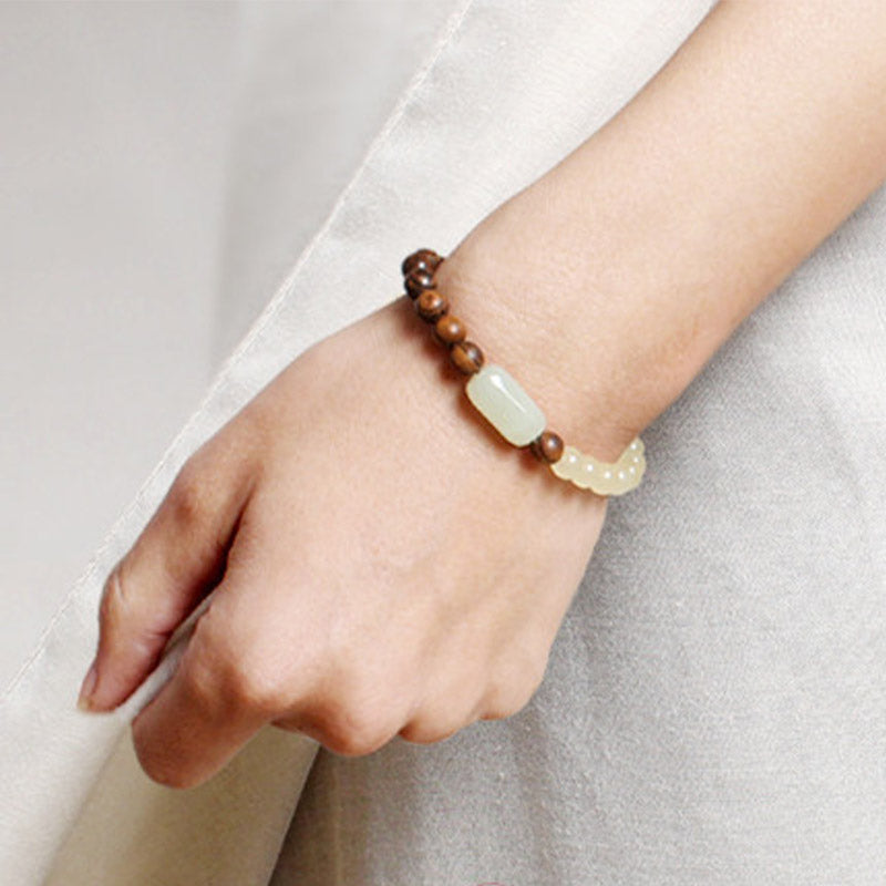 Wear FengShui  Jade Sandalwood Luck Abundance Bracelet