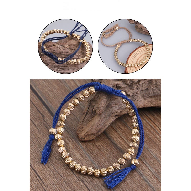 Wear FengShui Tibetan Handmade Copper Bead Luck String Bracelet