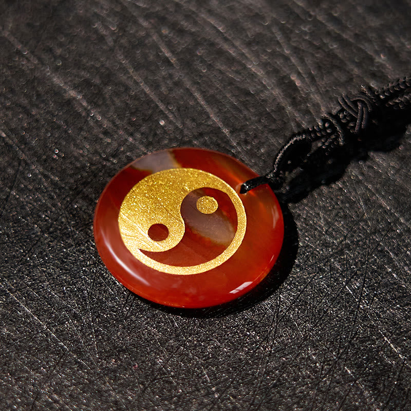 Wear FengShui Various Crystal Amethyst Tiger Eye Green Aventurine Yin Yang Spiritual Necklace Pendant
