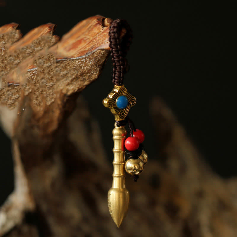 Wear FengShui Feng Shui Yin Yang Bagua Wenchang Pen Pagoda Prayer Wheel Keychain