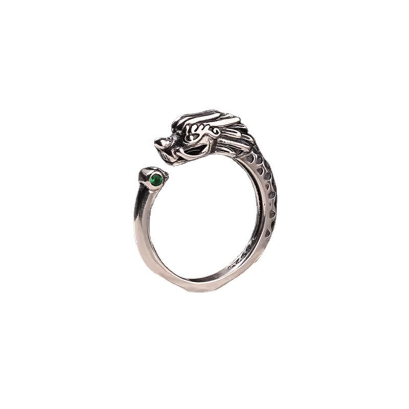 Wear FengShui Vintage Dragon Design Success Strength Adjustable Ring