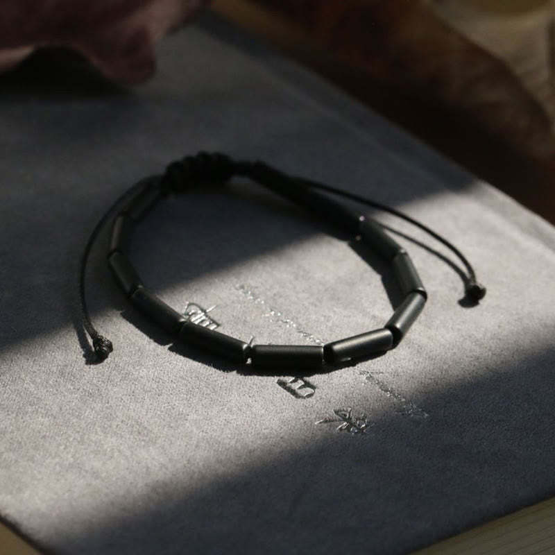 Wear FengShui Black Onyx Bead Support Protection Bracelet
