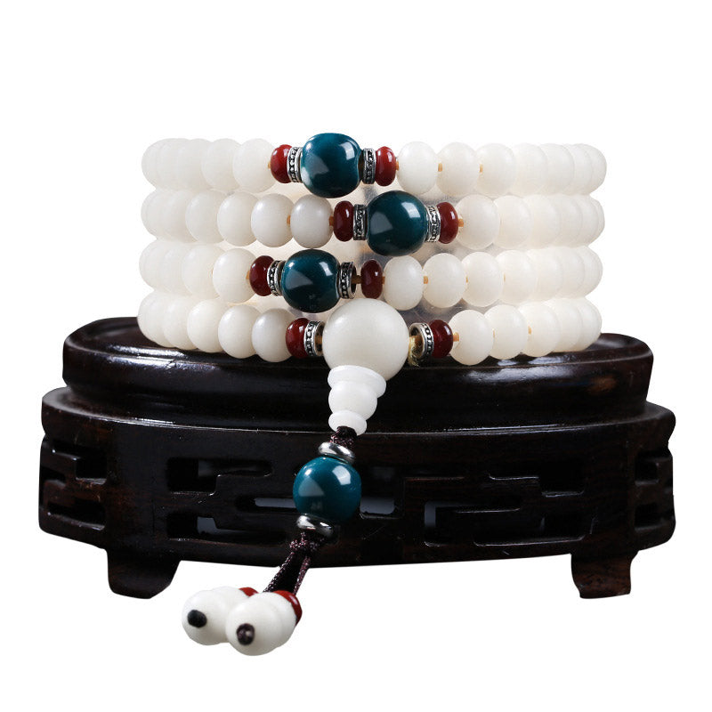 Wear FengShui Bodhi Seed Bead Lotus Blessing Charm Bracelet