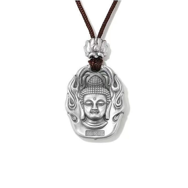 Wear FengShui Chinese Zodiac Natal Buddha Om Mani Padme Hum Lotus Compassion Necklace Pendant