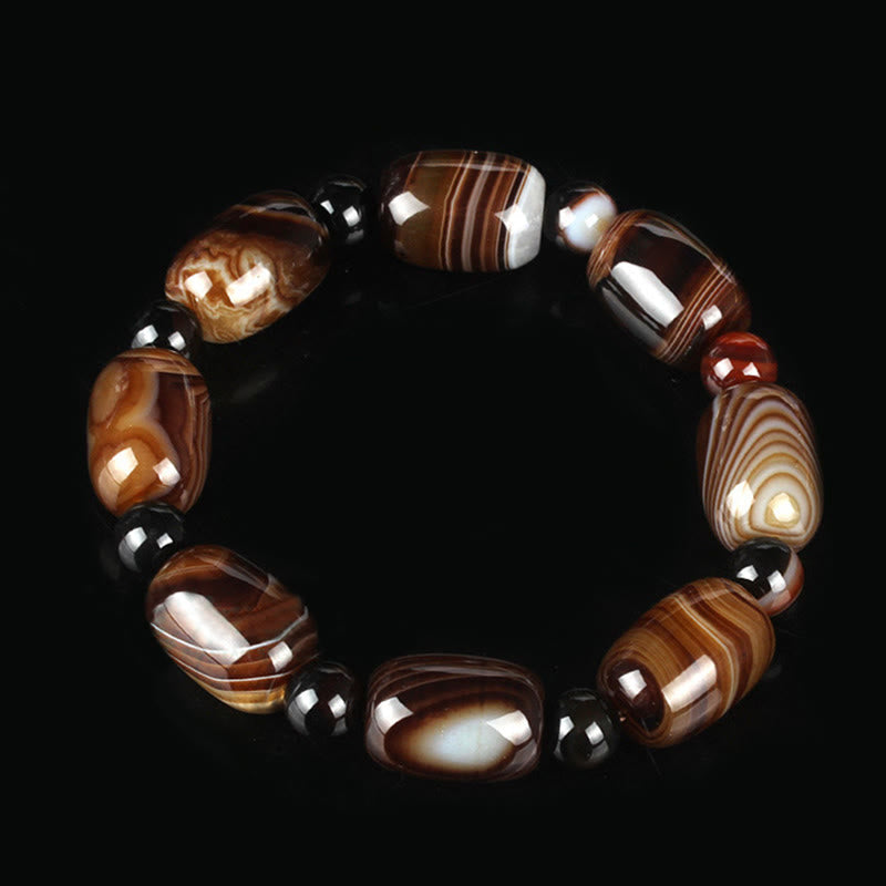 Wear FengShui Natural Sardonyx Courage Happiness Bracelet