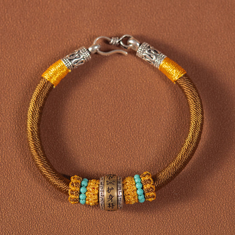 Wear FengShui Handmade Tibetan Amulet King Kong Knot Luck Protection Braided Bracelet