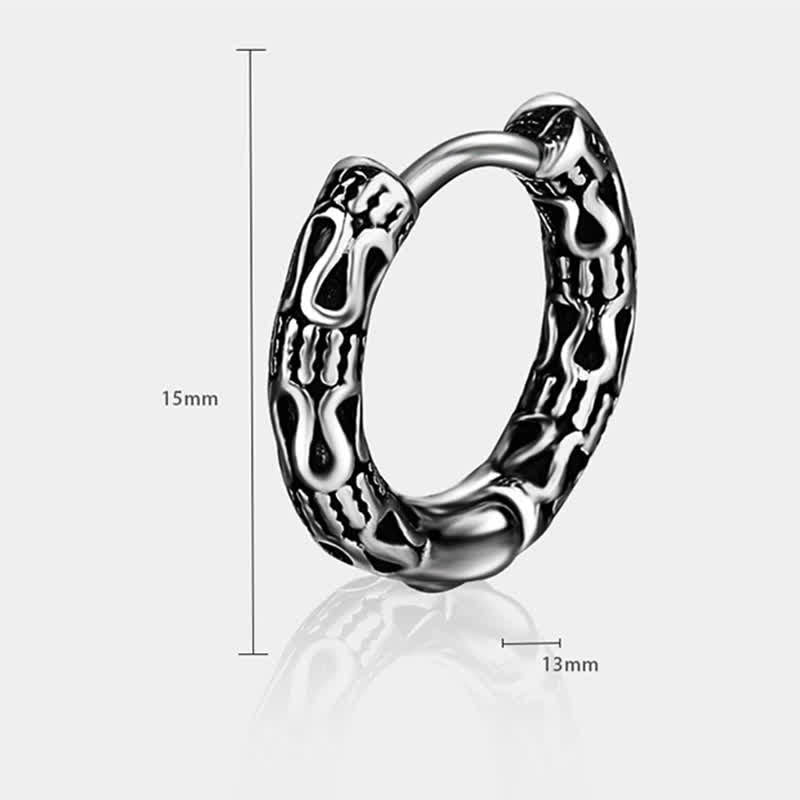 Wear FengShui Retro Pattern Titanium Steel Balance Earrings