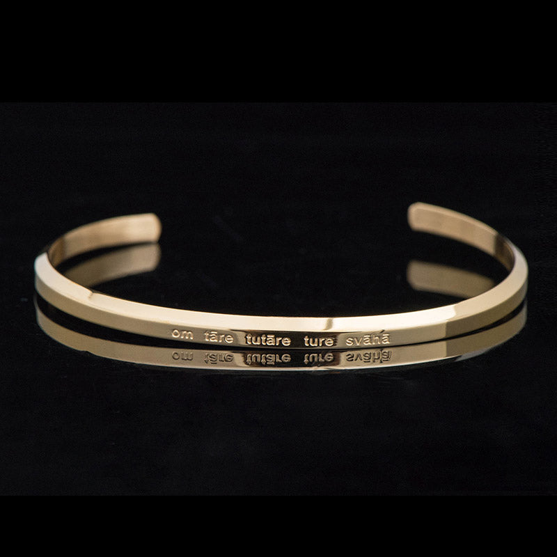 Wear FengShui Six True Words Engraving Titanium Steel Blessing Protection Bracelet