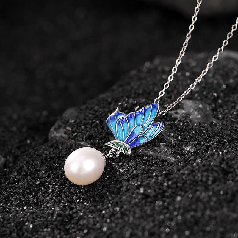 Wear FengShui 925 Sterling Silver Pearl Butterfly Healing Necklace Pendant Earrings Ring