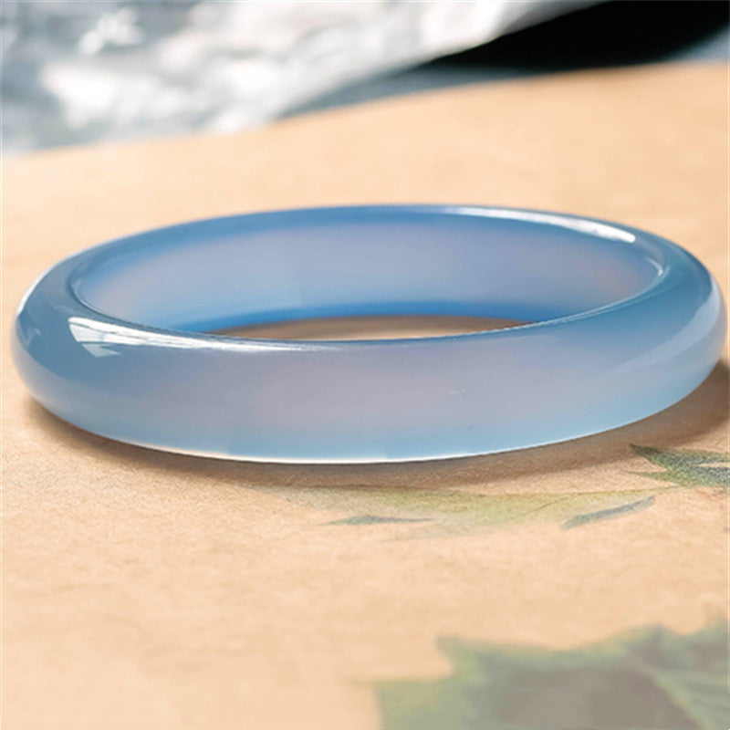 Wear FengShui Blue Chalcedony Emotional Balance Bracelet Bangle
