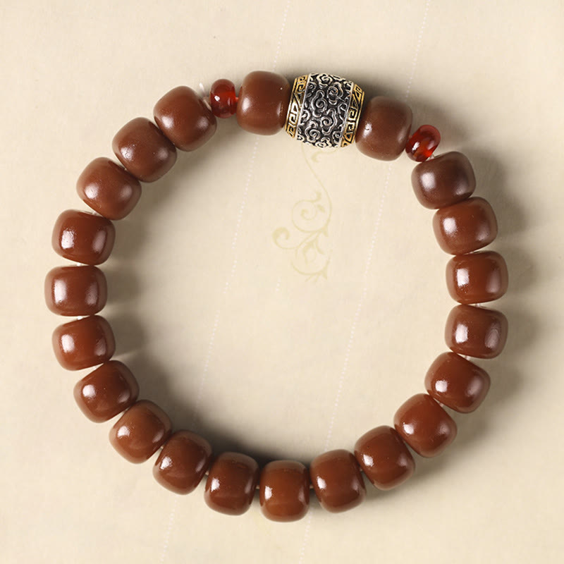 Wear FengShui Bodhi Seed Auspicious Cloud Fu Character Bead Peace Bracelet