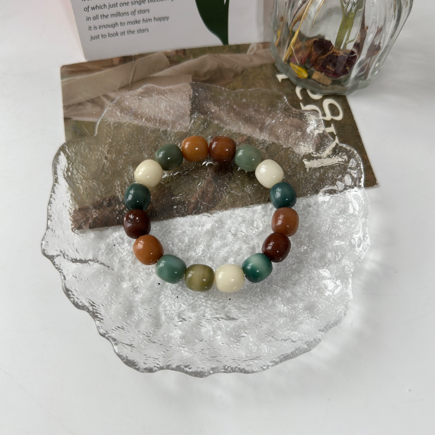New Natural Color Bodhi Bracelet 12mm (Multiple Colors Available)