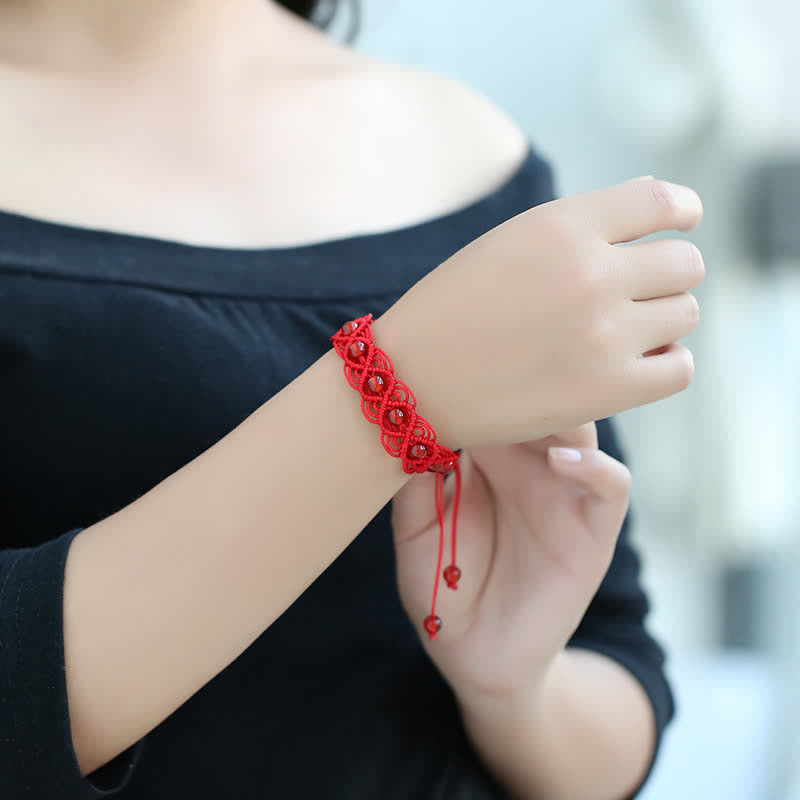 Wear FengShui Red Agate Confidence Red String Bracelet