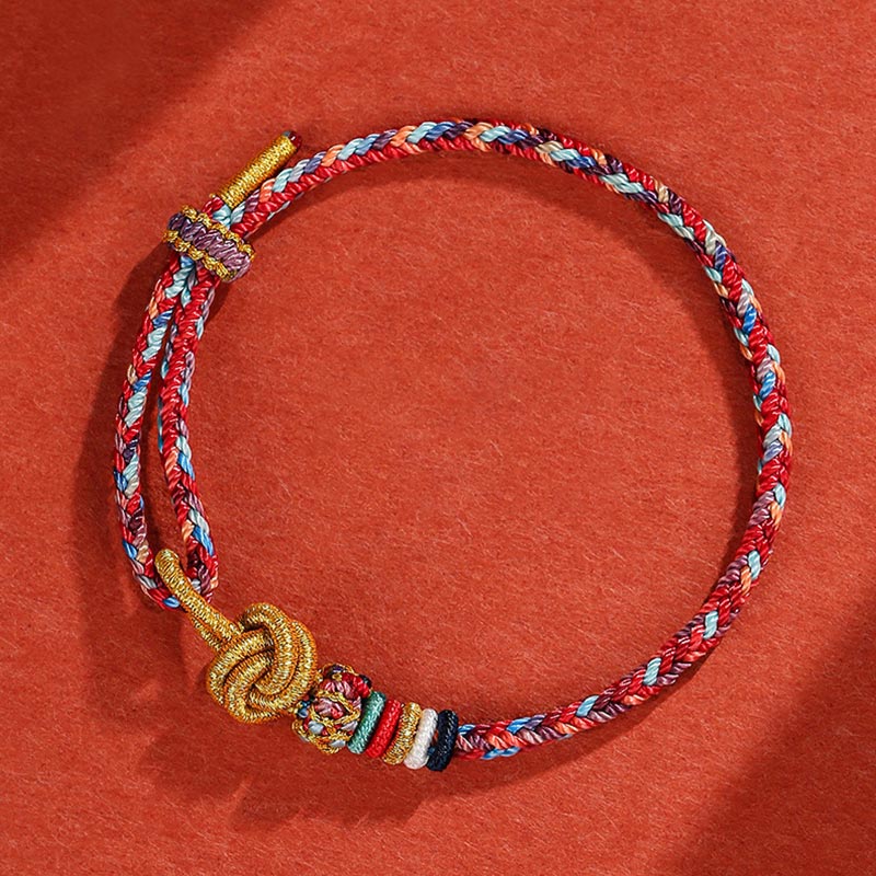 Wear FengShui Handmade Dunhuang Colorful Rope Protection Braid String Bracelet