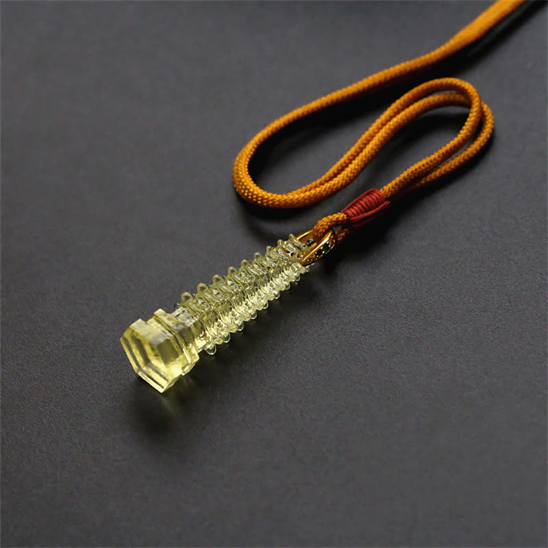 Wear FengShui Liuli Ancient Pagoda Wisdom Necklace