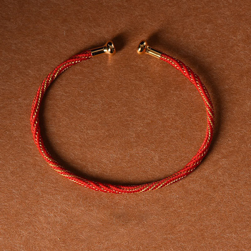 Wear FengShui Simple Design Handmade Luck Braid String Cuff Bracelet