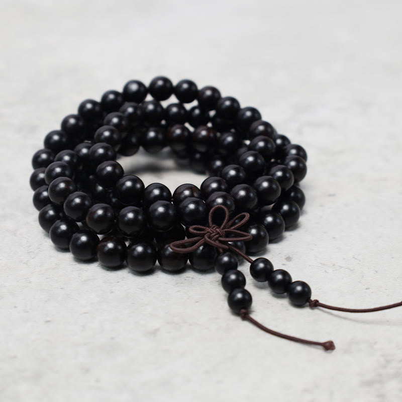 Wear FengShui 108 Mala Beads Bracelet Prayer Meditation Sandalwood Elastic