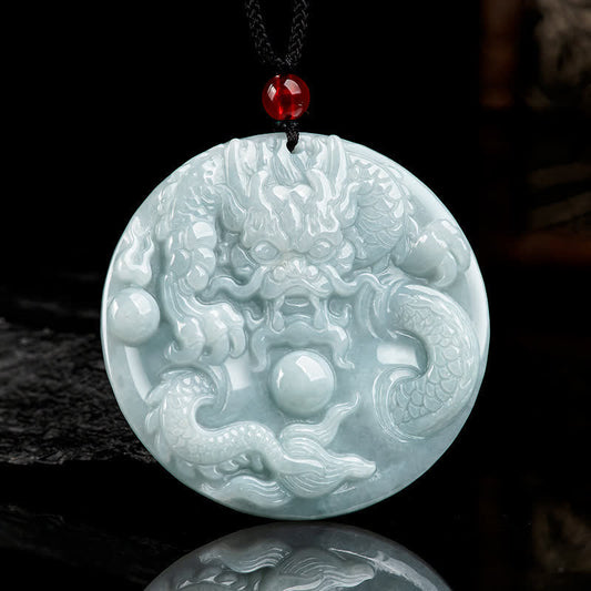 ❗❗❗A Flash Sale- Wear FengShui Chinese Zodiac Dragon Jade Success Amulet String Necklace