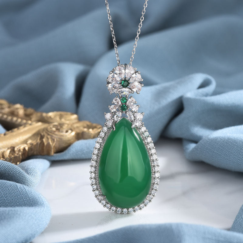 Wear FengShui Cyan Jade Harmony Necklace