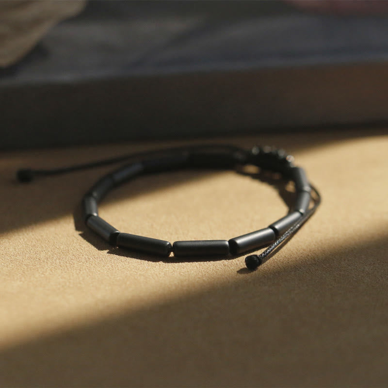 Wear FengShui Black Onyx Bead Support Protection Bracelet