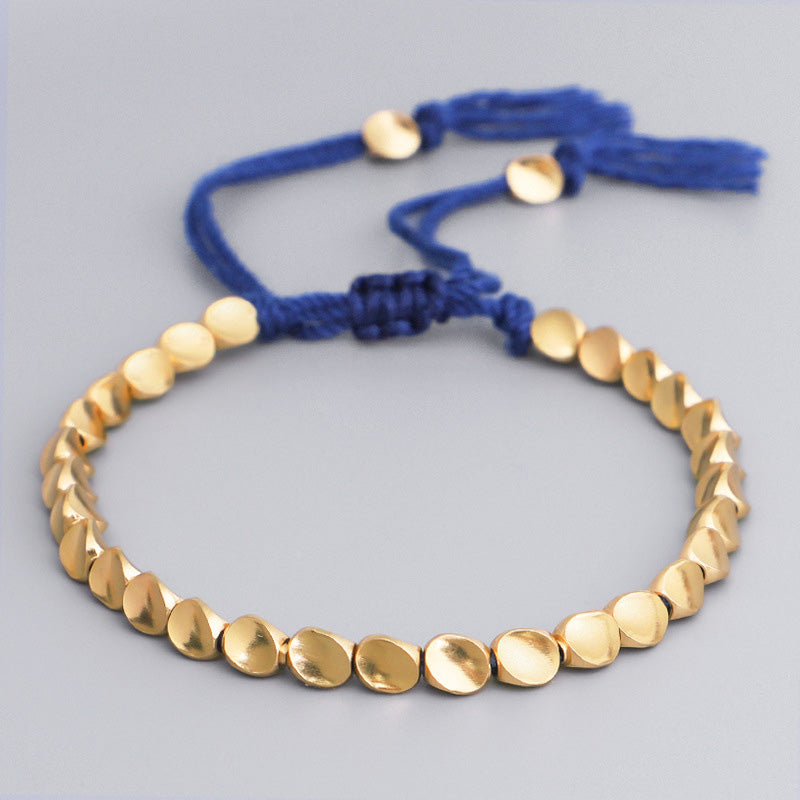Wear FengShui Tibetan Copper Beads Healing Luck Bracelet