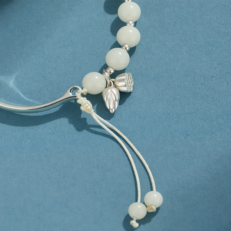 Wear FengShui Bodhi Seed Butterfly Lotus Luck Wealth Bracelet Bangle