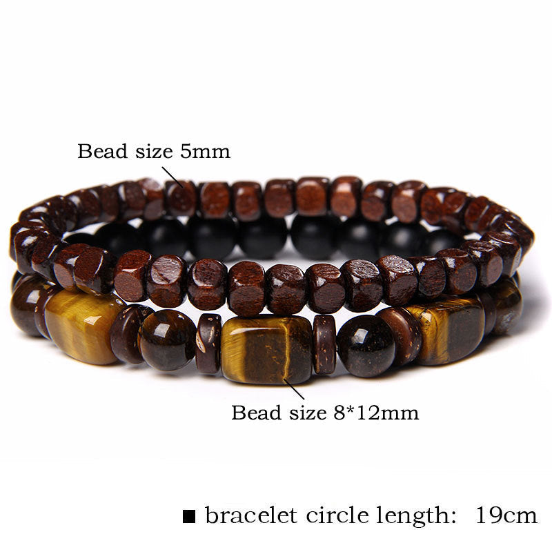 Wear FengShui Tiger Eye Frosted Stone Hematite Courage Bracelet